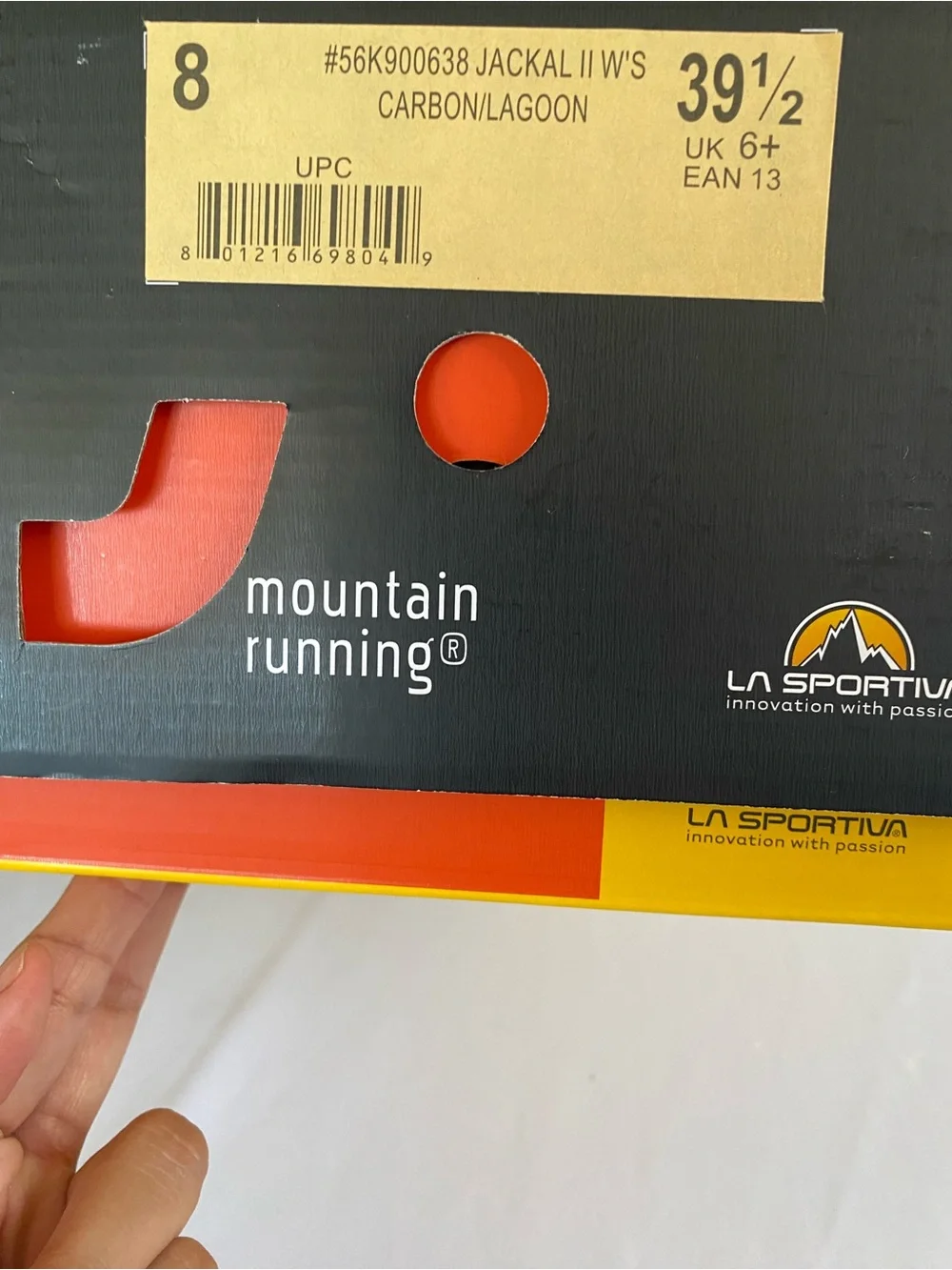 La Sportiva Jackal II Gray Mountain Running Shoes with Teal | Women’s 8 | NWT